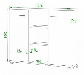 Тумба комбинированная Домино нельсон ПУ-60-3 в Дегтярске - degtyarsk.mebel24.online | фото 2