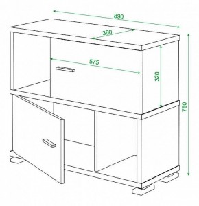 Тумба комбинированная Домино СБ-30/2 в Дегтярске - degtyarsk.mebel24.online | фото 3