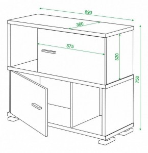 Тумба комбинированная Домино СБ-30/2 в Дегтярске - degtyarsk.mebel24.online | фото 3