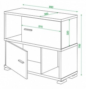 Тумба комбинированная Домино СБ-30/2 в Дегтярске - degtyarsk.mebel24.online | фото 3