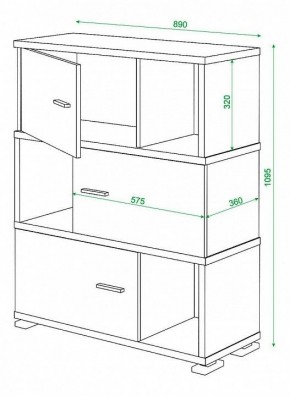 Тумба комбинированная Домино СБ-30/3 в Дегтярске - degtyarsk.mebel24.online | фото 3