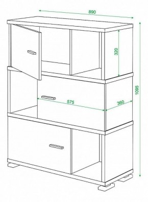 Тумба комбинированная Домино СБ-30/3 в Дегтярске - degtyarsk.mebel24.online | фото 2