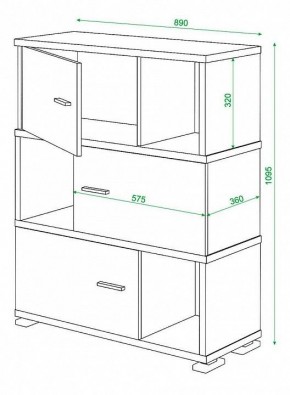Тумба комбинированная Домино СБ-30/3 в Дегтярске - degtyarsk.mebel24.online | фото 3