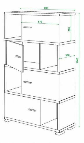 Тумба комбинированная Домино СБ-30/4 в Дегтярске - degtyarsk.mebel24.online | фото 3