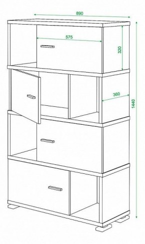 Тумба комбинированная Домино СБ-30/4 в Дегтярске - degtyarsk.mebel24.online | фото 2