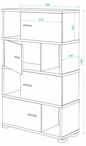 Тумба комбинированная Домино СБ-30/4 в Дегтярске - degtyarsk.mebel24.online | фото 2