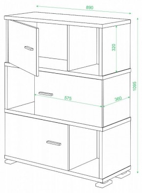 Тумба комбинированная СБ-30/3 в Дегтярске - degtyarsk.mebel24.online | фото 2