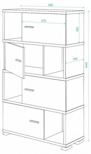 Тумба комбинированная СБ-30/4 в Дегтярске - degtyarsk.mebel24.online | фото 2
