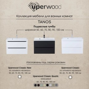 Тумба под раковину Uperwood Tanos 50 см, подвесная, белая/графит в Дегтярске - degtyarsk.mebel24.online | фото 10