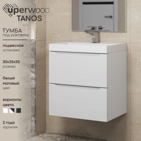 Тумба под раковину Uperwood Tanos 50 см, подвесная, белая матовая в Дегтярске - degtyarsk.mebel24.online | фото 6