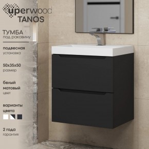 Тумба под раковину Uperwood Tanos 50 см, подвесная, черная матовая в Дегтярске - degtyarsk.mebel24.online | фото 4