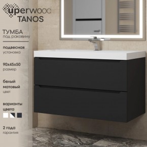 Тумба под раковину Uperwood Tanos 90 см, подвесная, черная матовая в Дегтярске - degtyarsk.mebel24.online | фото 3