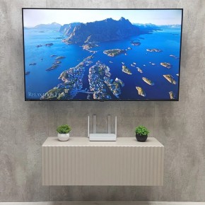 Тумба подвесная под ТВ LINES MTV3-MA 900 Бежевый (Леда-М 10.1.5) в Дегтярске - degtyarsk.mebel24.online | фото 3