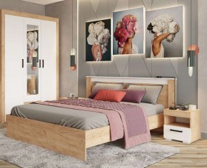 Тумба прикроватная Адель дуб крафт золотой/белый в Дегтярске - degtyarsk.mebel24.online | фото 3