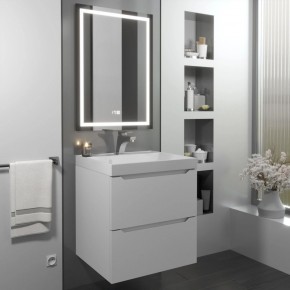 Тумба с раковиной Uperwood Tanos 50 см, подвесная, белая матовая в Дегтярске - degtyarsk.mebel24.online | фото