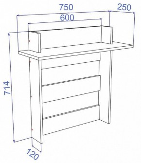 Вешалка-полка Cross ВЕШ1 в Дегтярске - degtyarsk.mebel24.online | фото 2