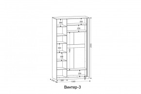 ВИНТЕР 3 Шкаф 3-х створчатый в Дегтярске - degtyarsk.mebel24.online | фото 2