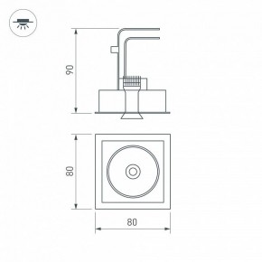 Встраиваемый светильник Arlight CL-SIMPLE-S80x80-9W Day4000 (BK, 45 deg) 026875 в Дегтярске - degtyarsk.mebel24.online | фото 9