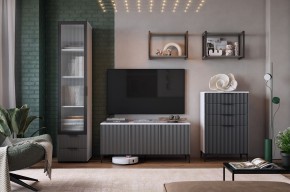 ЗЕФИР Гостиная К2 (белое дерево/черный муар) в Дегтярске - degtyarsk.mebel24.online | фото
