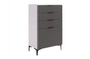 ЗЕФИР Гостиная К2 (белое дерево/черный муар) в Дегтярске - degtyarsk.mebel24.online | фото 11